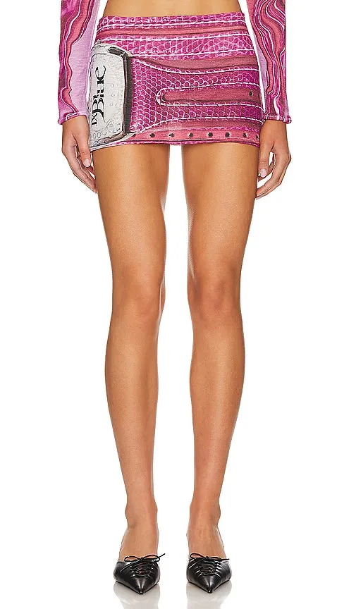 1XBLUE Got Time Mini Skirt in Pink