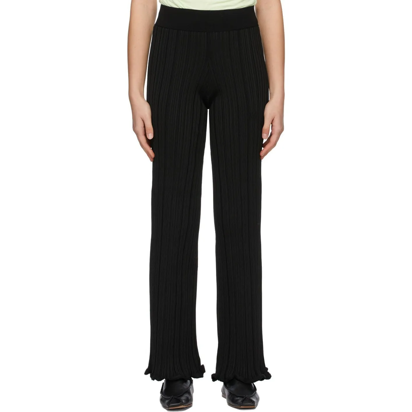 Acne Studios Black Ribbed Trousers