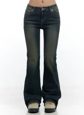 Aspen SlimFit Washed Bootcut Denim Jeans CS424