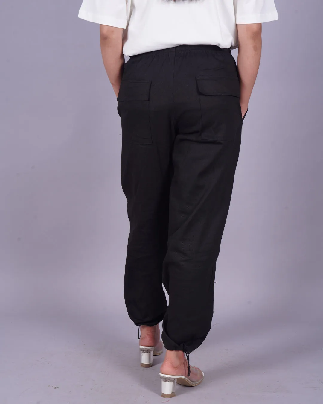 Black Adjustable Cargo Pants for Women - Luffy Vibes