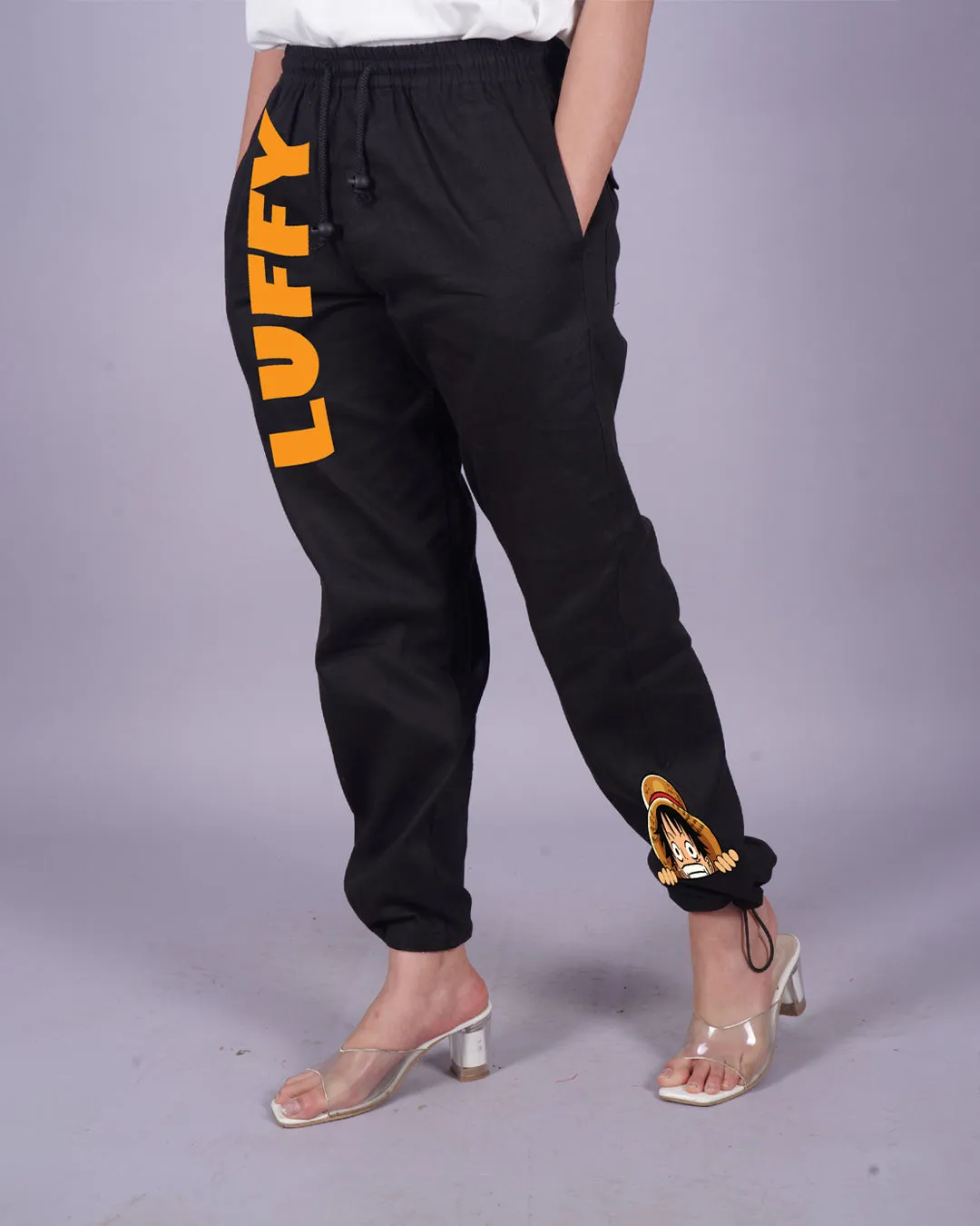 Black Adjustable Cargo Pants for Women - Luffy Vibes