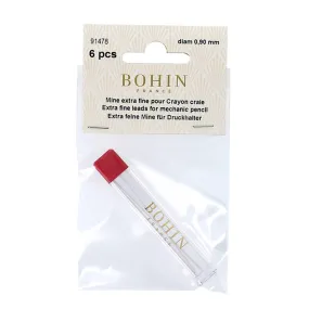 Bohin 0.9mm Mechanical Fabric Marking Pencil Refill, White Ceramic Lead (Non-Absorbing)