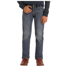 Boy's Rock and Roll Denim Slim Fit Ivory Stitch Straight Leg Jeans BB1RD05594