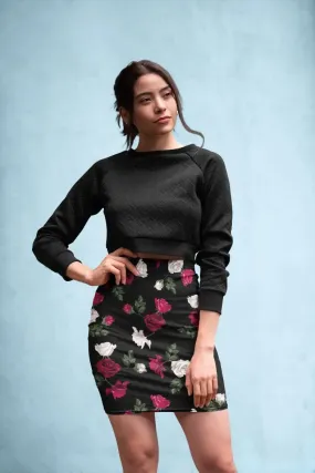 DARK ROSE Pencil Skirt