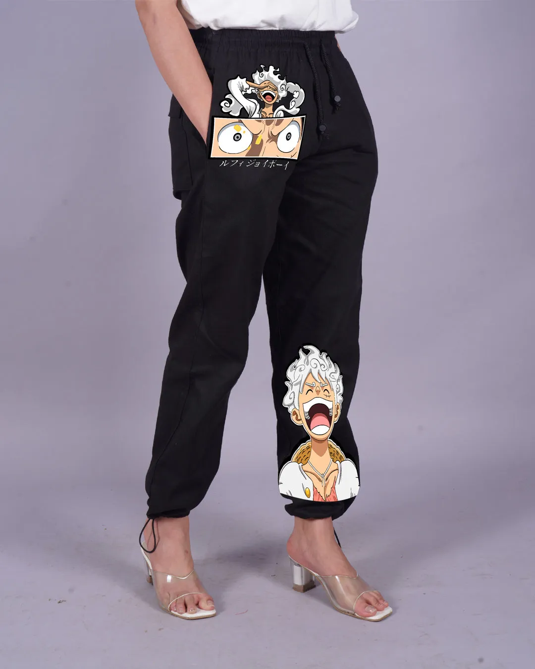 Femme Black Adjustable Cargo Pants - Gear 5