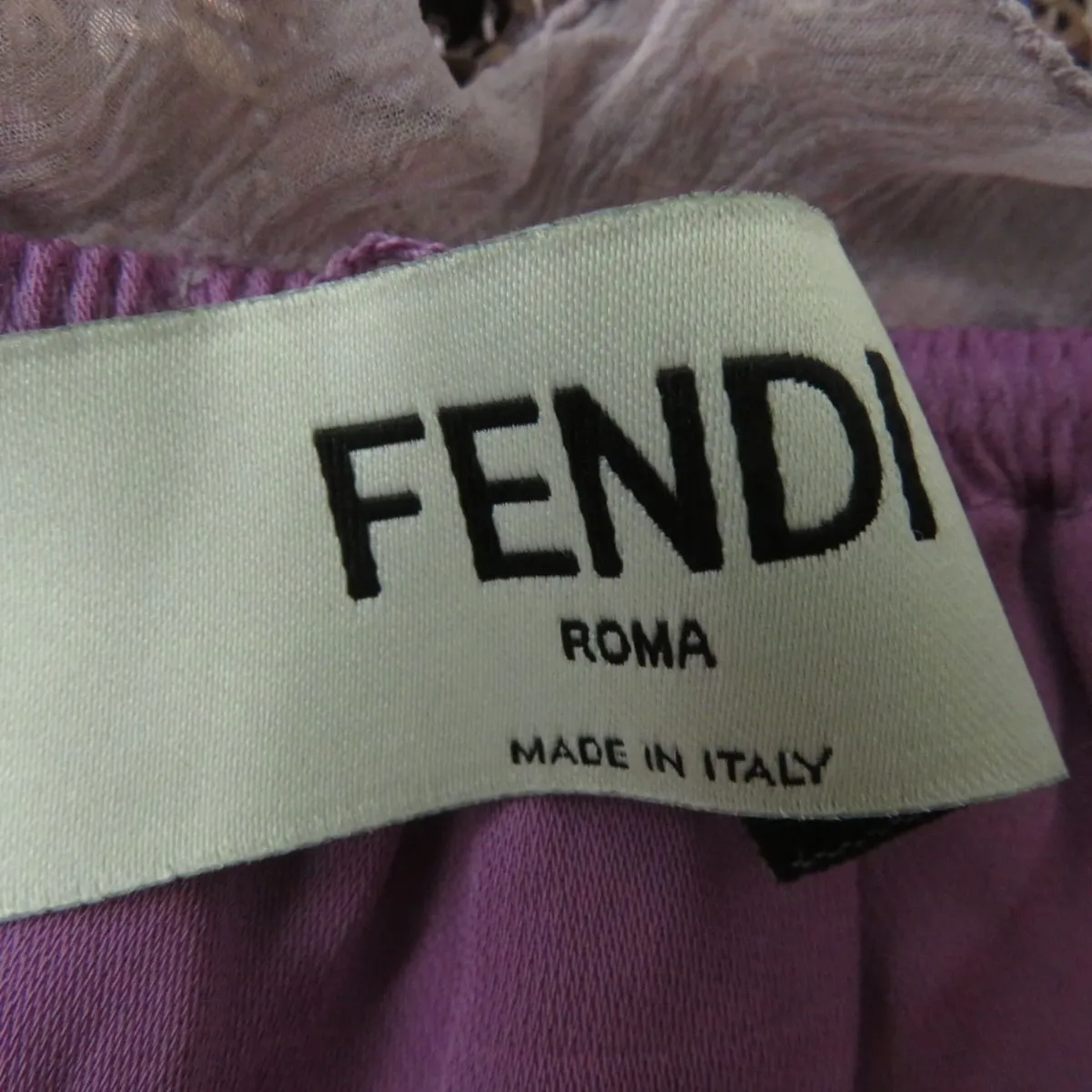 Fendi Lilac Sequin Embroidery Mini Skirt