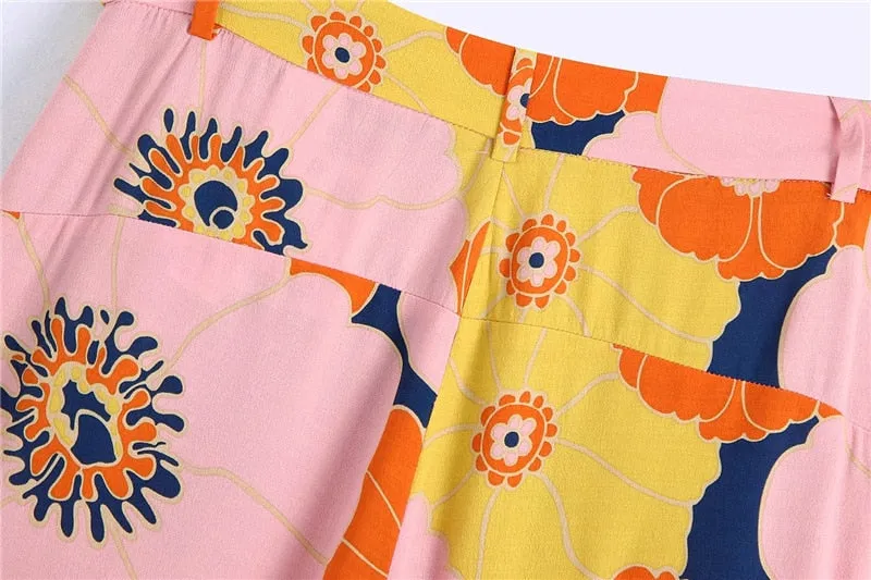 FLORAL PRINT TROUSERS