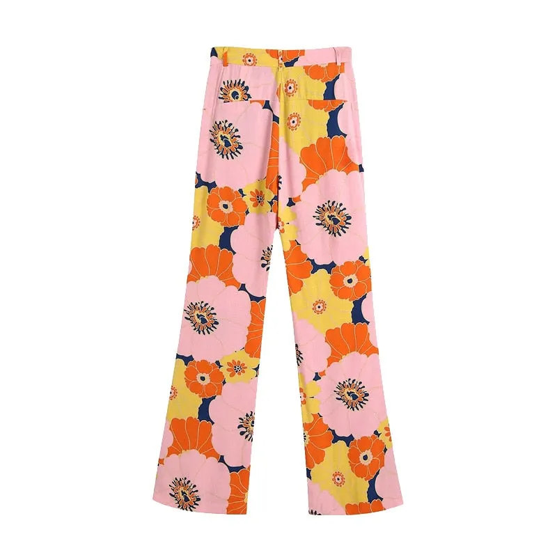 FLORAL PRINT TROUSERS