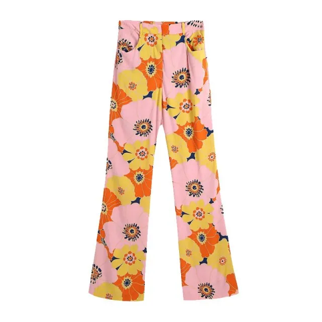 FLORAL PRINT TROUSERS
