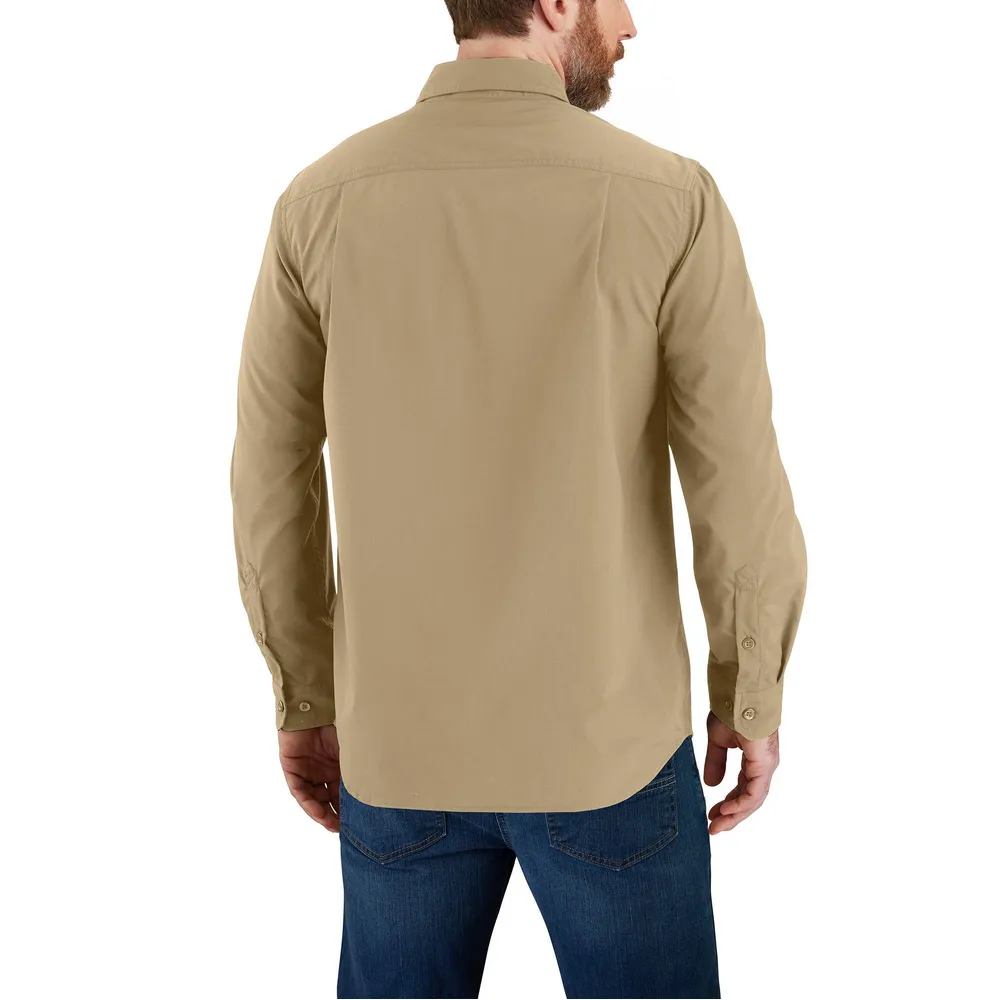 Force Relaxed Fit Lightweight Long- Sleeve Shirt - DKH-Dark Khaki | Carhartt 105291