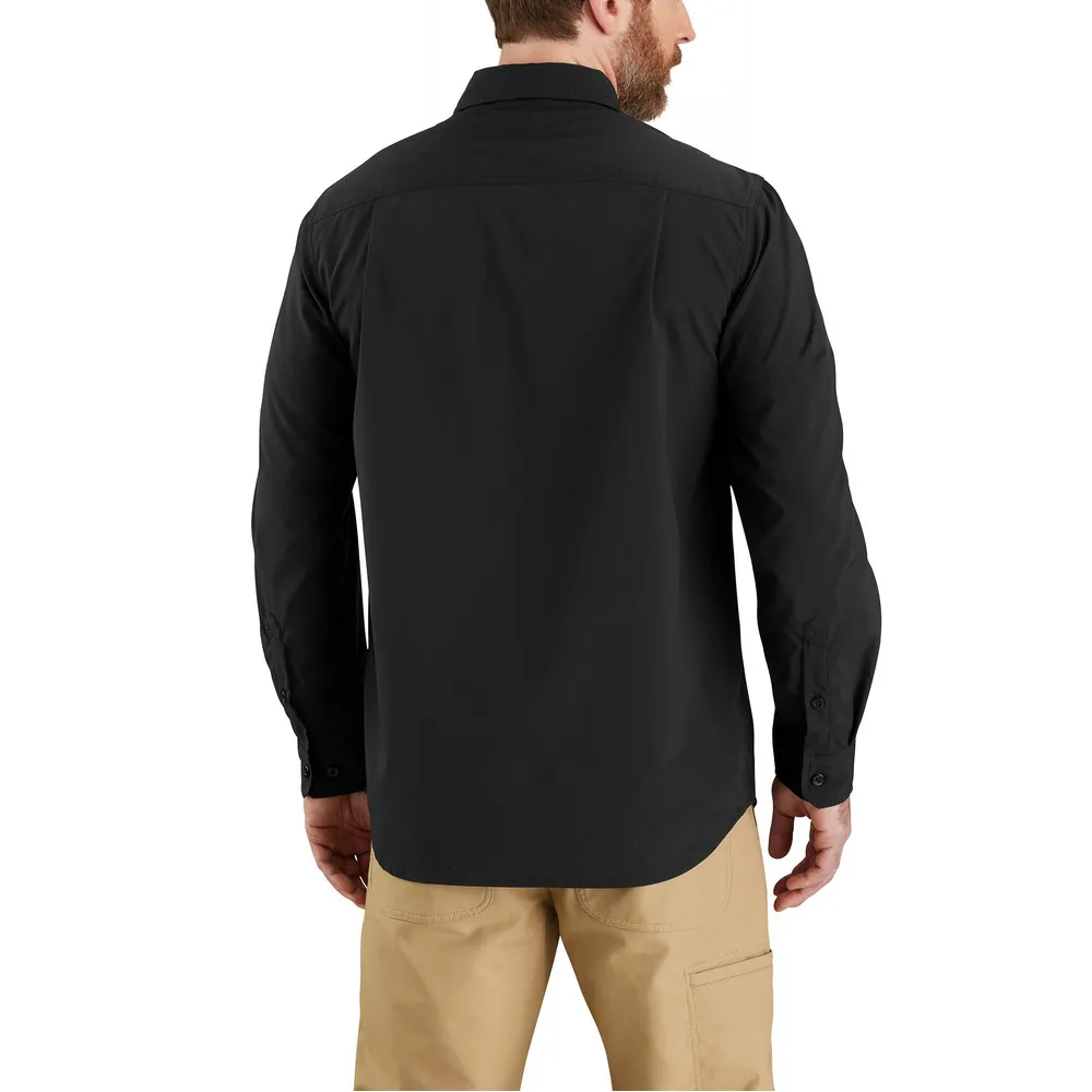 Force Relaxed Fit Lightweight Long- Sleeve Shirt - N04-Black | Carhartt 105291