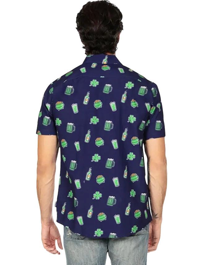 Green Beer Button Down