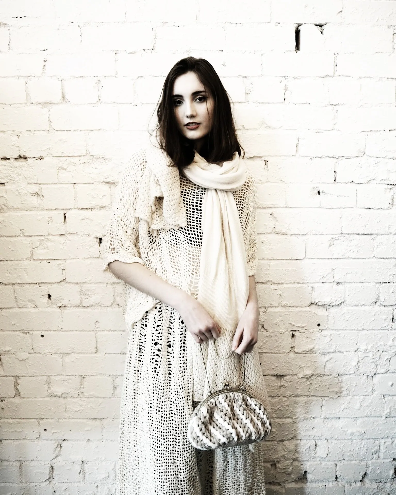 Hand loom Maxi skirt (Linen) Sage Green