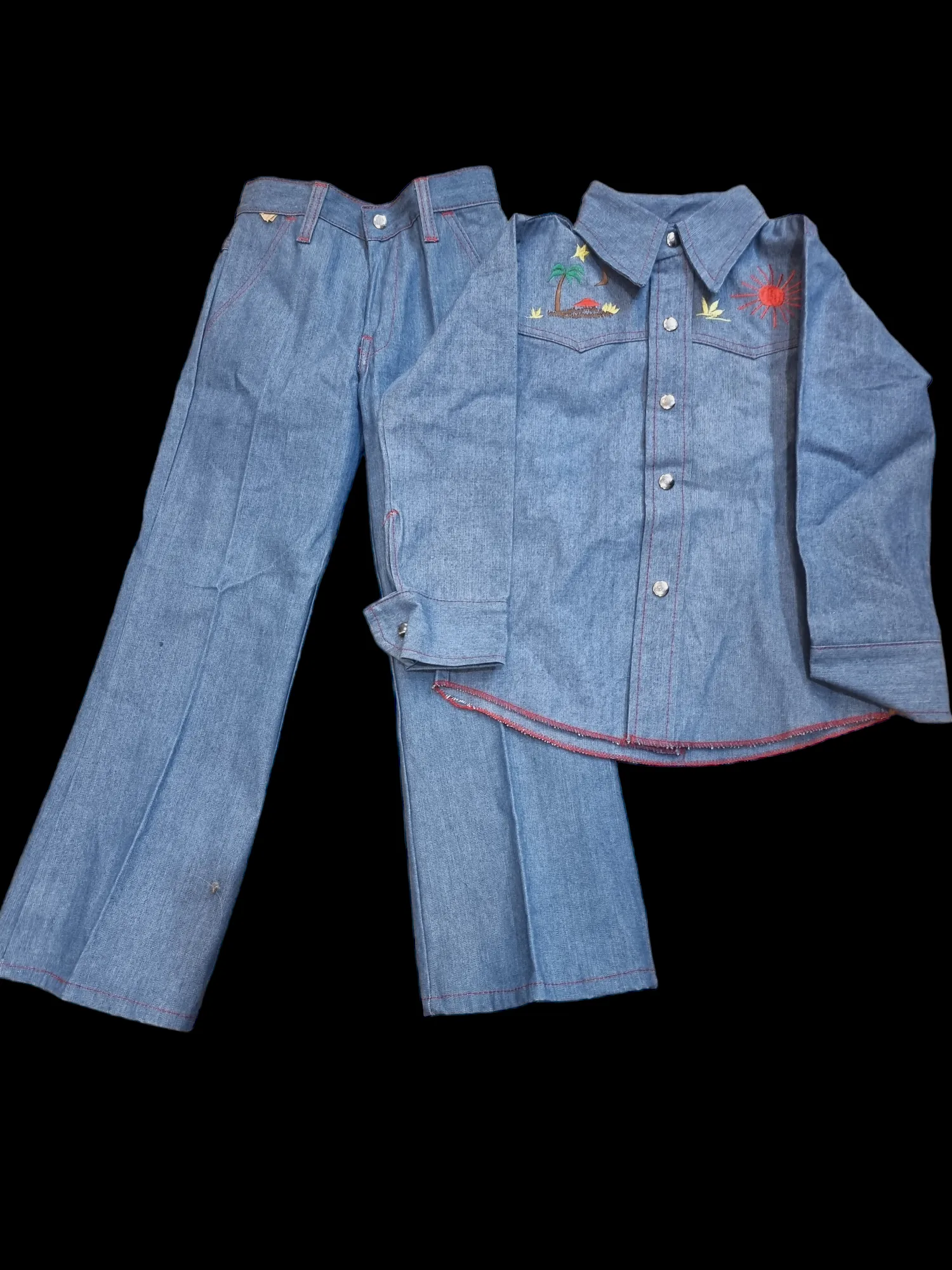 Kids Vintage 70s Denim Suit app age 6