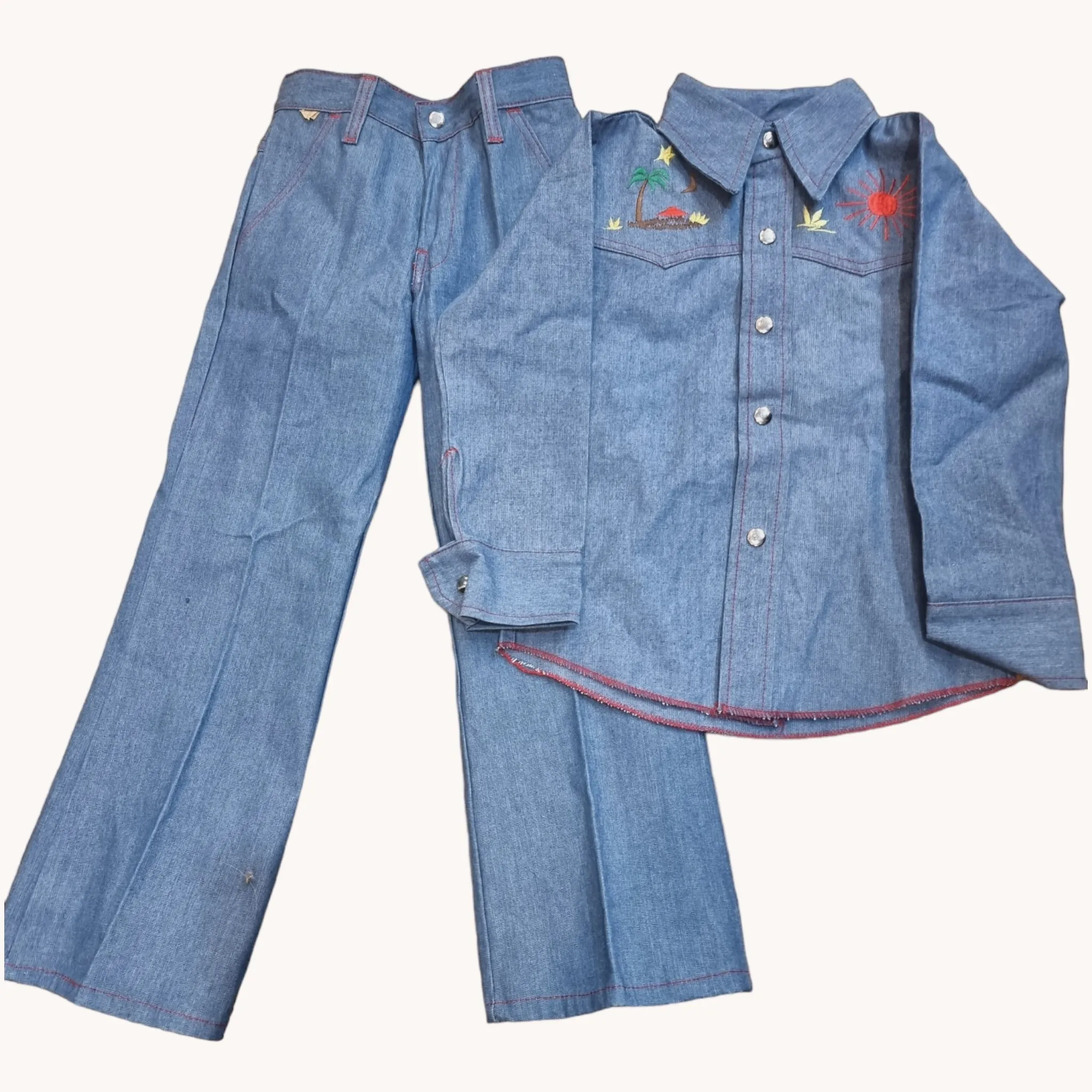 Kids Vintage 70s Denim Suit app age 6