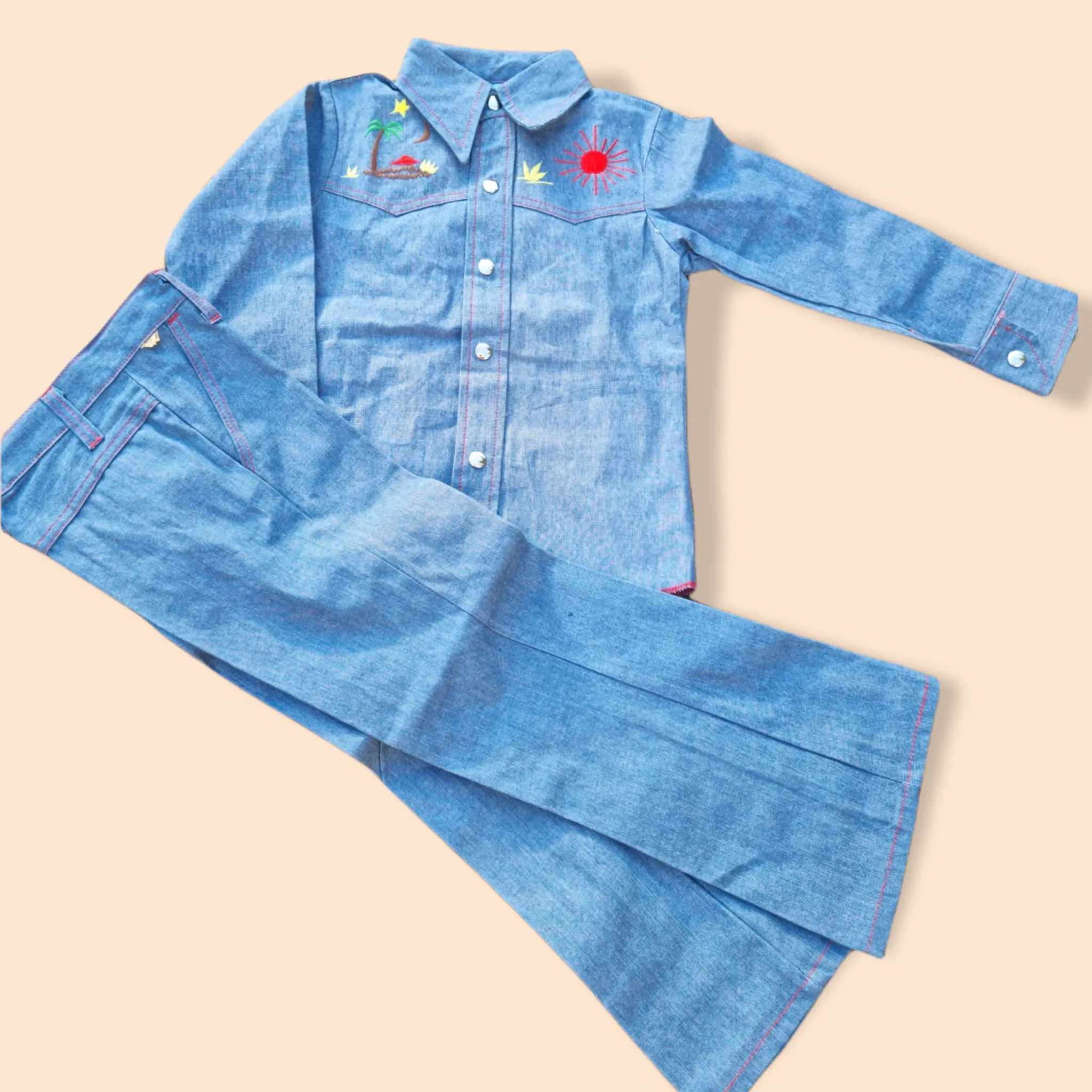 Kids Vintage 70s Denim Suit app age 6