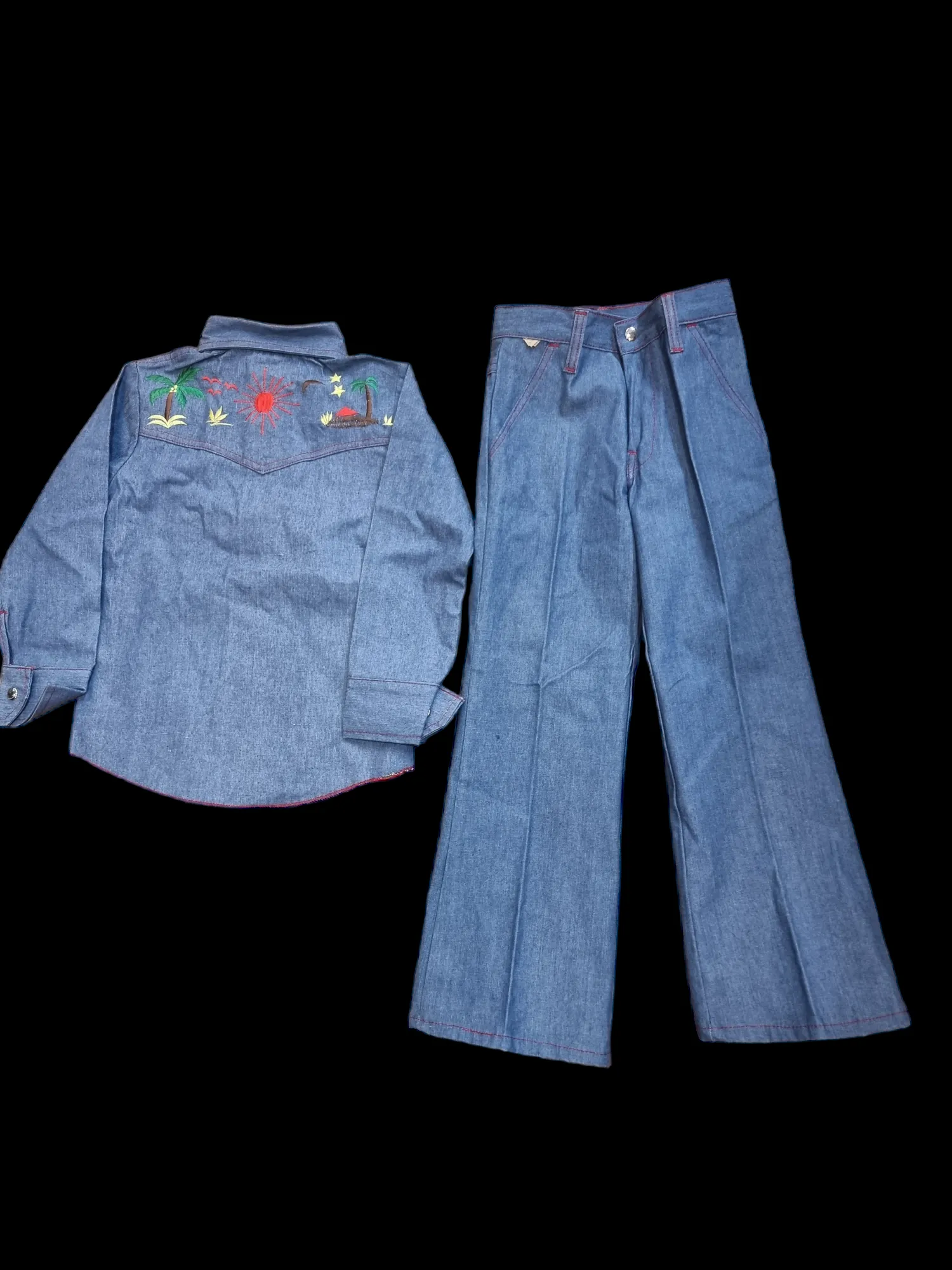 Kids Vintage 70s Denim Suit app age 6