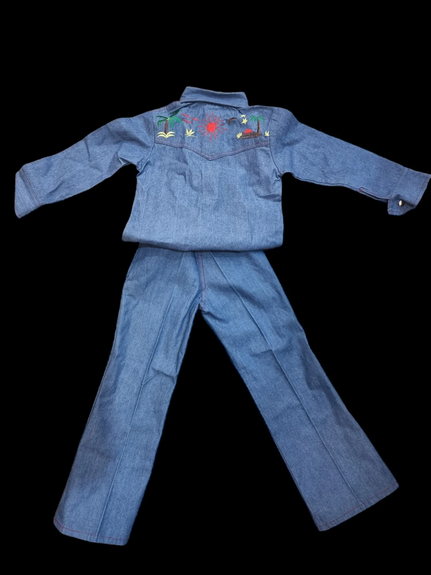 Kids Vintage 70s Denim Suit app age 6