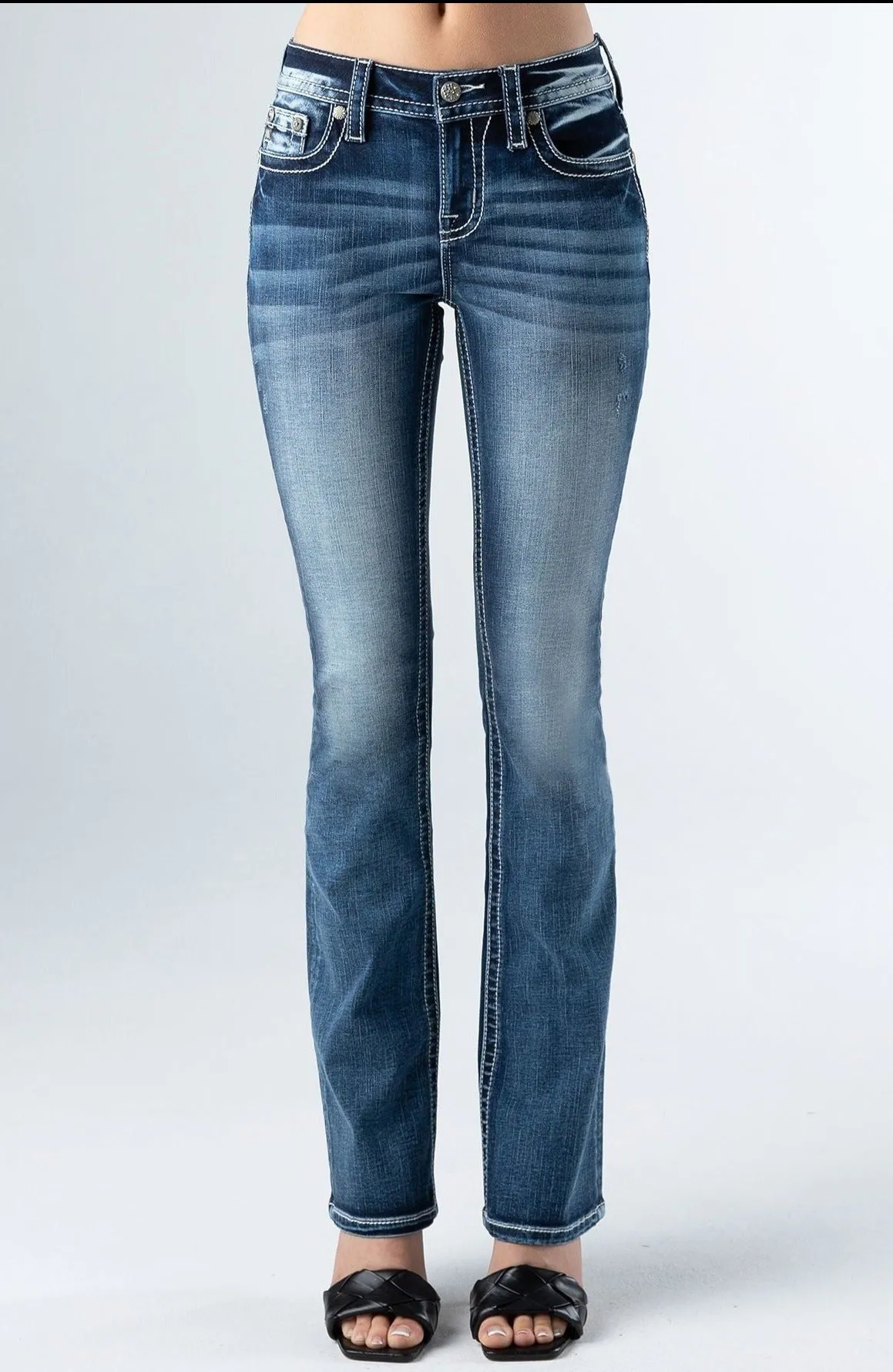 Miss Me Diagonal Aztec Bootcut Jeans