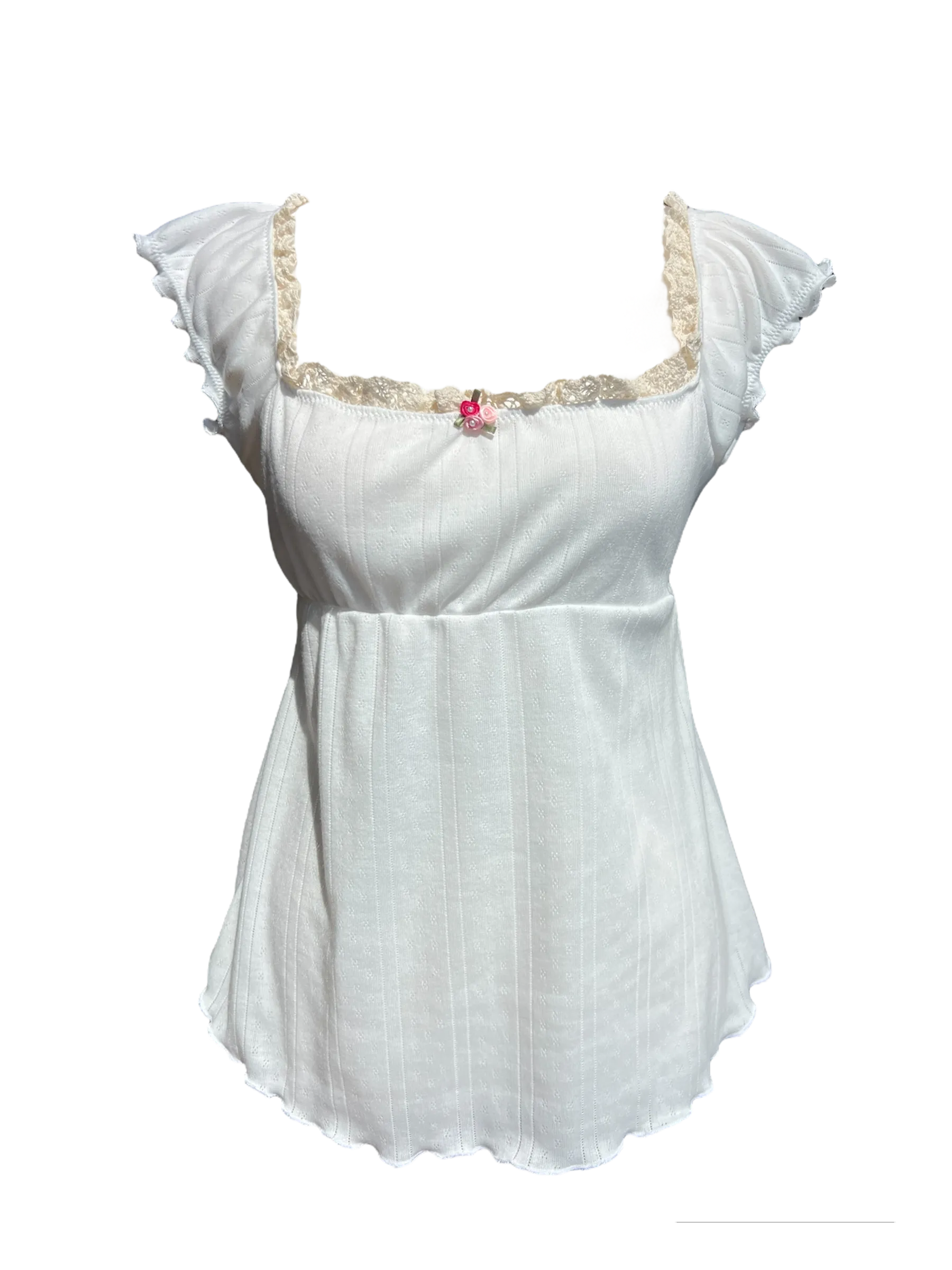 Peasant Pointelle Top 🧺