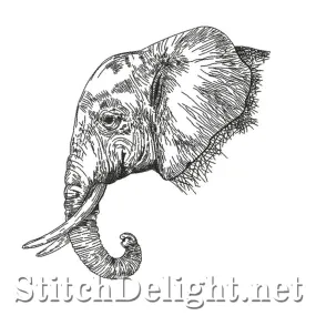 SDS0755 Pencil Sketch Elephant