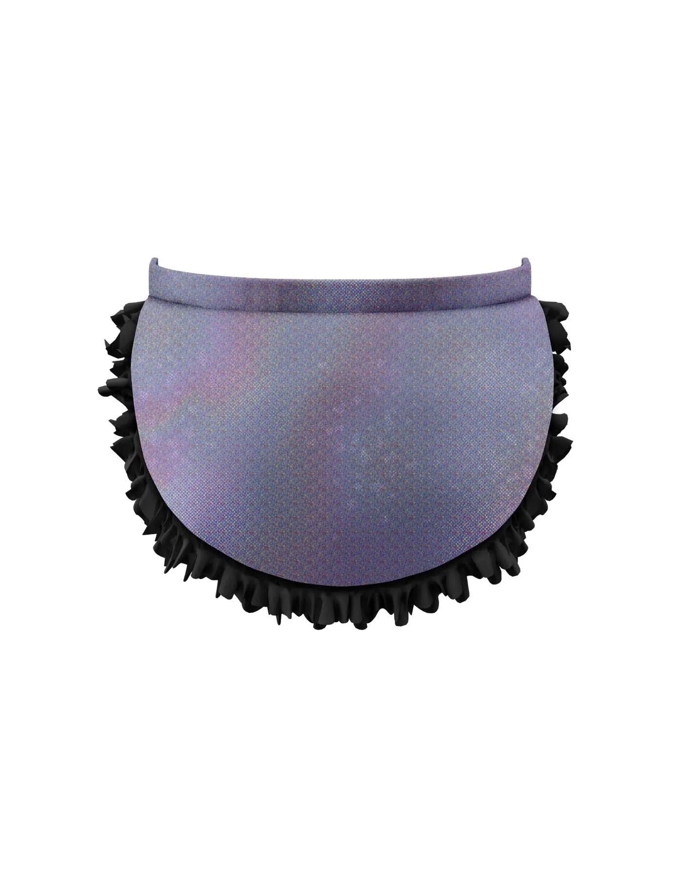 Solid Hologram Pettibustle with Top Skirt