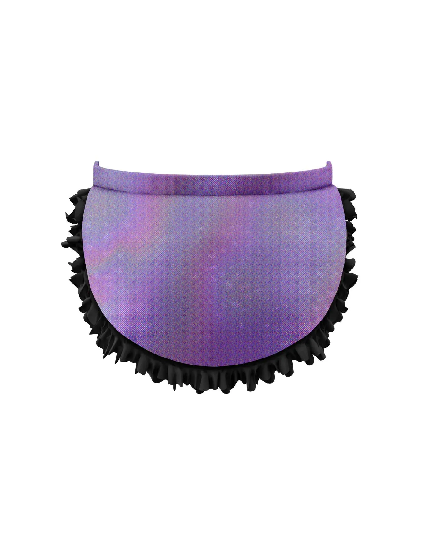 Solid Hologram Pettibustle with Top Skirt