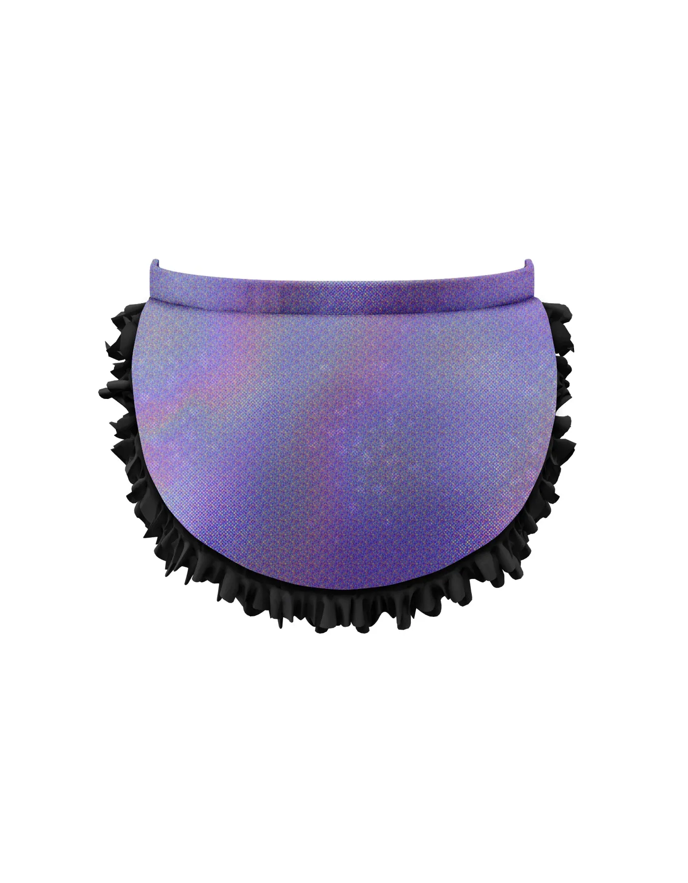 Solid Hologram Pettibustle with Top Skirt