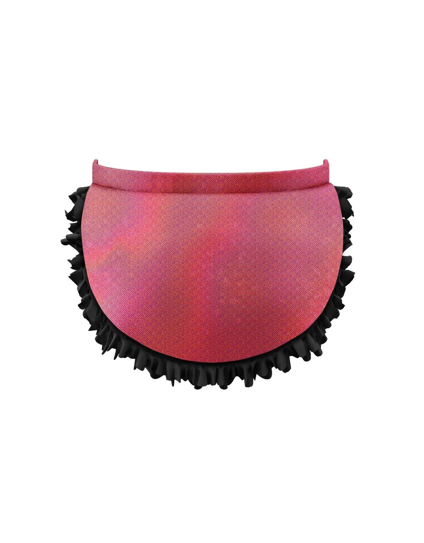 Solid Hologram Pettibustle with Top Skirt