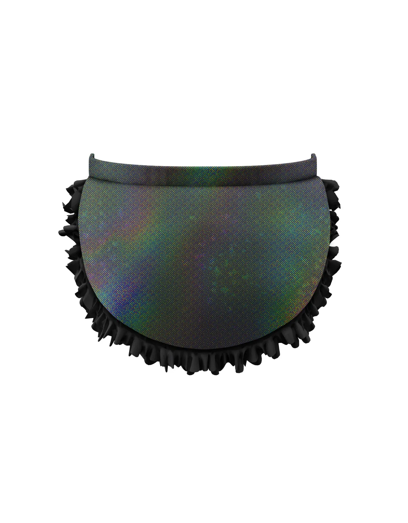 Solid Hologram Pettibustle with Top Skirt