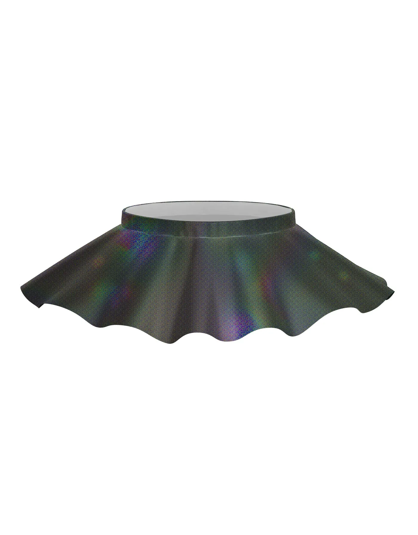 Solid Hologram Top Skirt