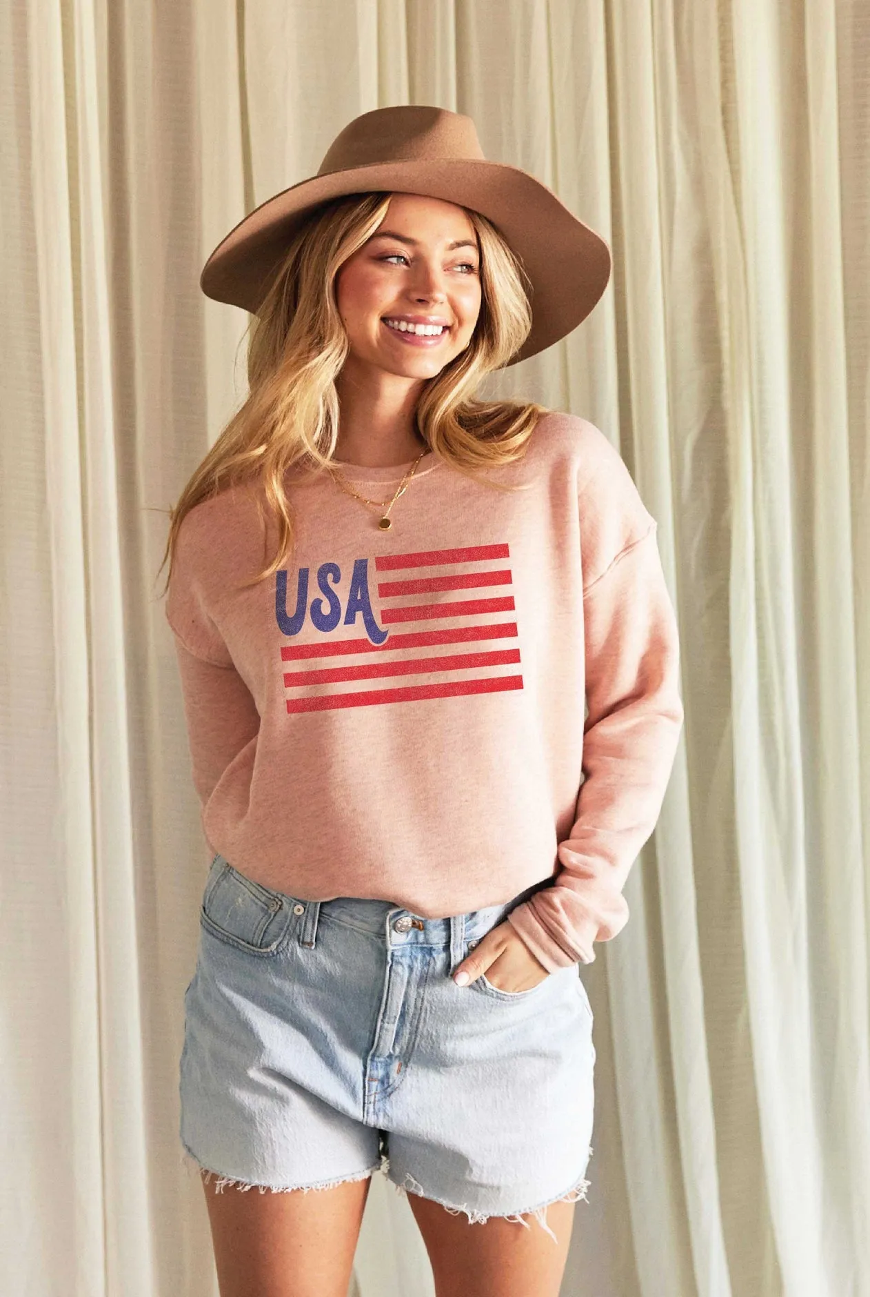 USA Flag Graphic Sweatshirt - FINAL SALE
